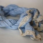 DIY linen scarf