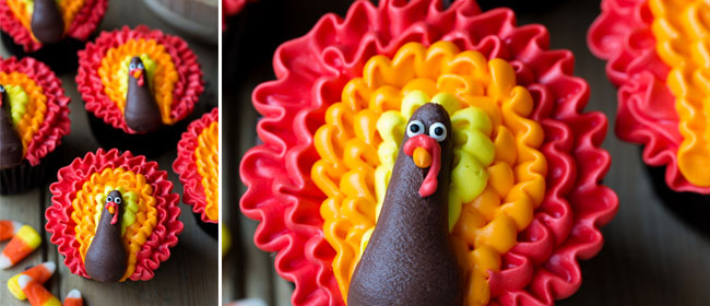 Turkey Cupcakes For Thanksgiving