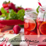 Strawberry, rhubarb & lime lemonade