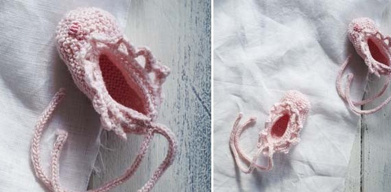 Knitted ballerina slippers