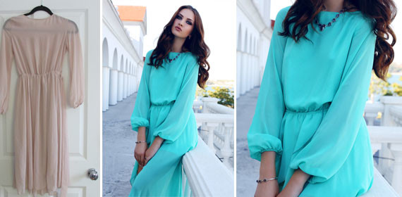 How to dye a plain dress