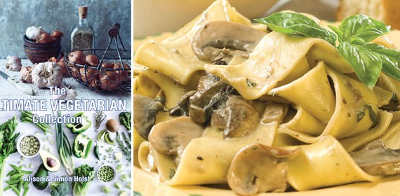 Pappardelle with rich mushroom sauce