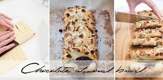 Easy dessert: chocolate almond braid