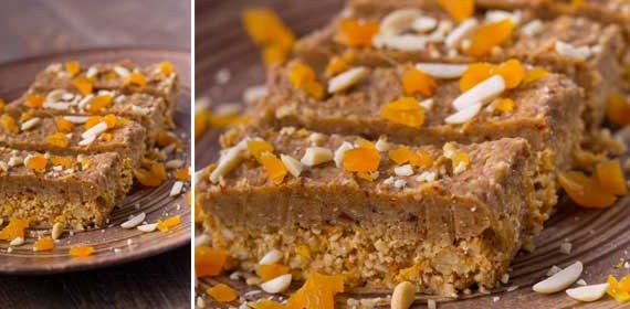 Healthy ginger & apricot slab recipe