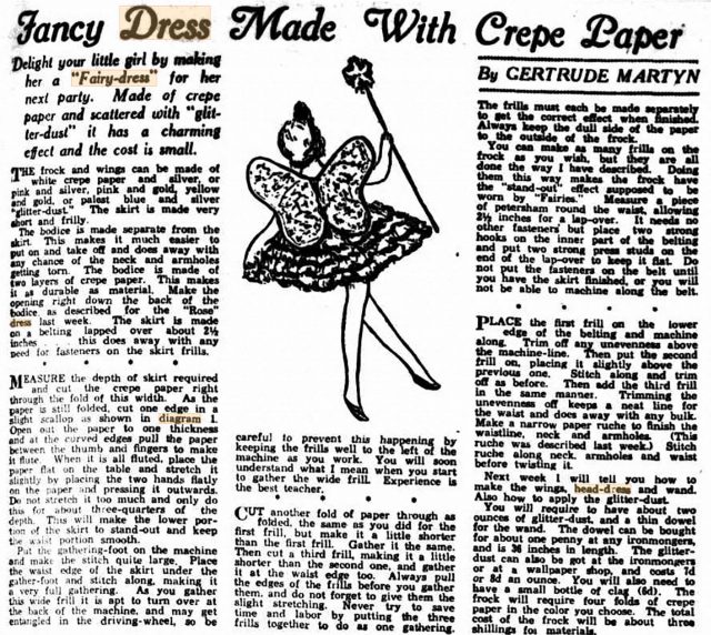 Make a crepe paper costume Sweet Living Magazine