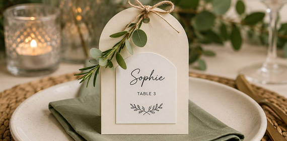 DIY botanical place settings