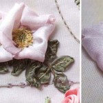 Silk ribbon embroidery rose